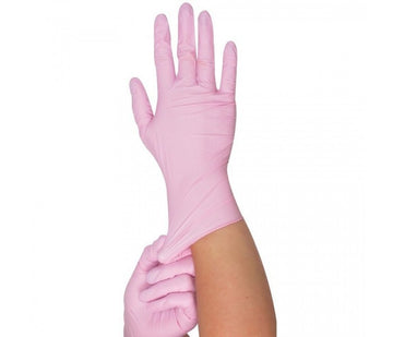 Handschoenen Nitril Roze 100 stuks